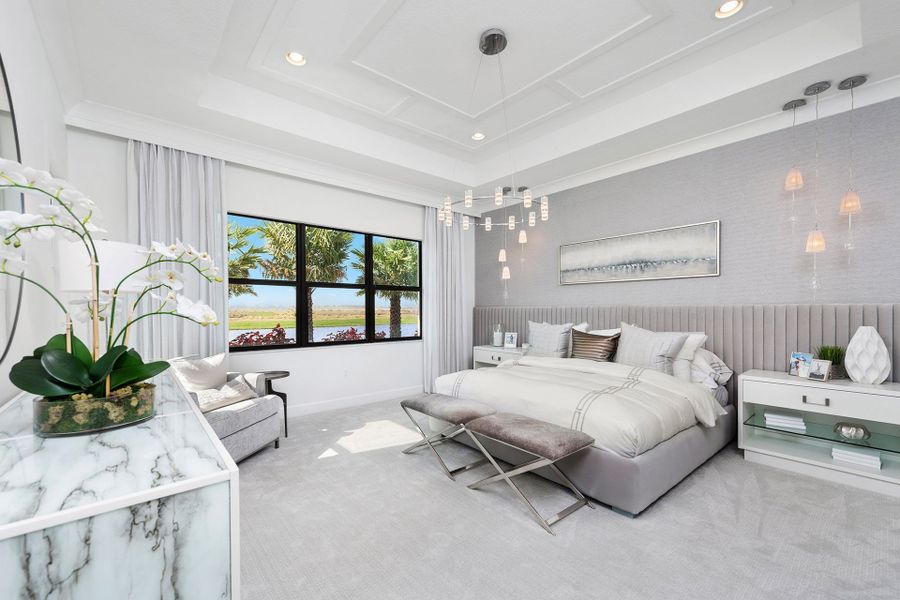 Furnished interior view inside a new home in Valencia Parc at Riverland, Port St. Lucie (Image 11).