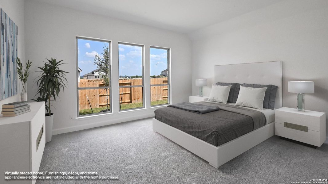 Furnished interior view inside a new home in Homestead 55', Cibolo (Image 9).