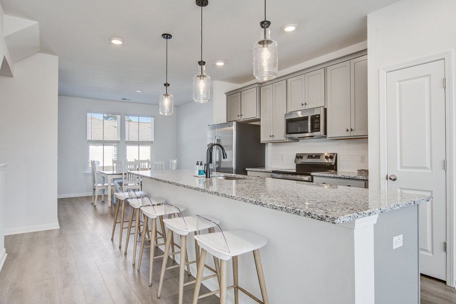 Furnished interior view inside a new home in Clear Springs Townhomes, North Charleston (Image 6).