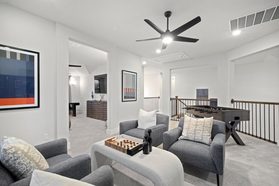 Furnished interior view inside a new home in Provence 50', Austin (Image 65).