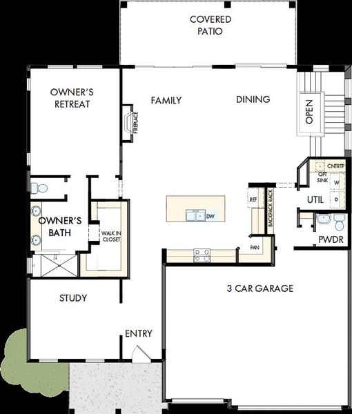 2D floor plan layout of this home in Wolf Ranch - Enclave Collection, Colorado Springs, CO (Image 2). 2D floor plan layout of this home in Wolf Ranch - Enclave Collection, Colorado Springs, CO (Image 2).