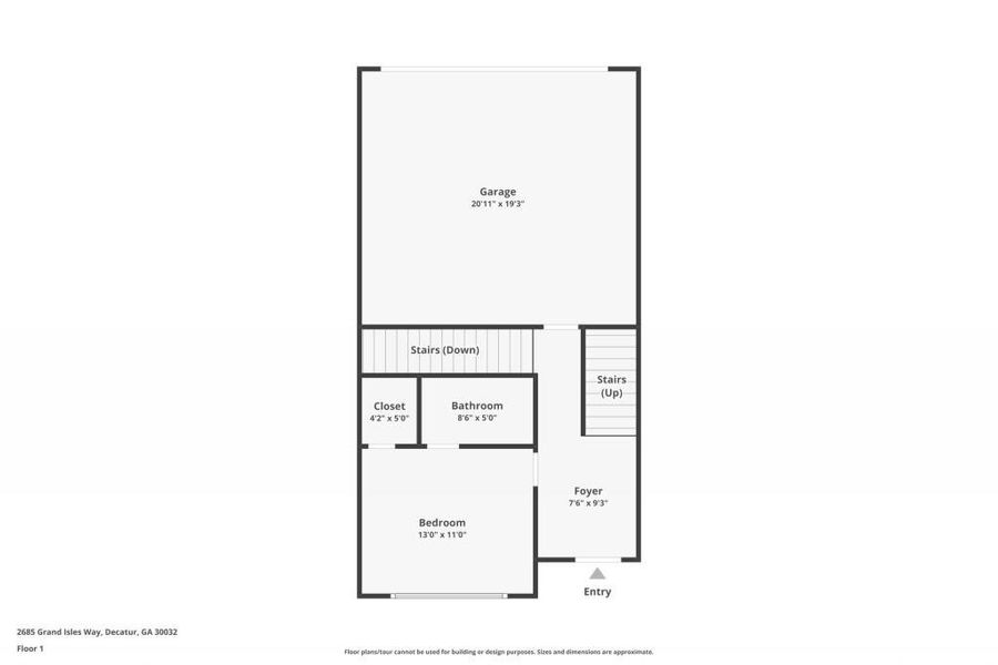 2D floor plan layout of this home in , Decatur, GA (Image 5).