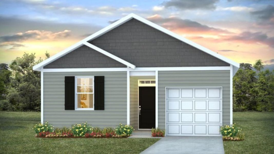 Representative exterior photo of a completed home built from the HELENA by D.R. Horton in Rivers Reach, Yemassee, SC (Image 2).