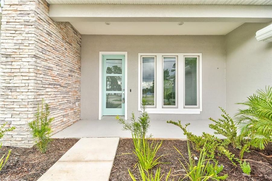 Exterior details and patio area of a home in , Palm Coast (Image 2). Exterior details and patio area of a home in , Palm Coast (Image 2).