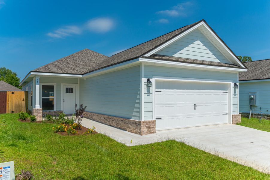 Representative exterior photo of a completed home built from the Austin by CJL Homes in Blossom Grove, Crestview, FL (Image 19).