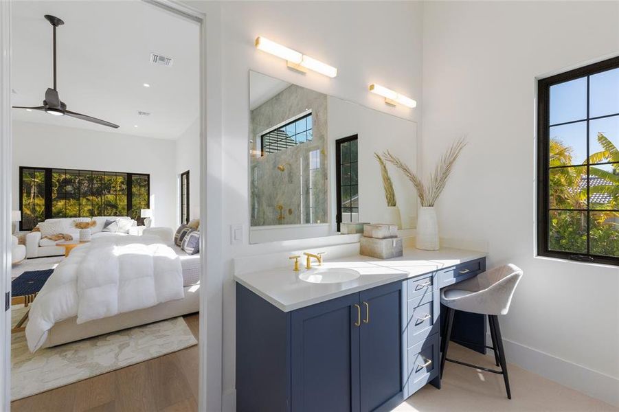 Furnished interior view inside a new home in , Sarasota (Image 53).