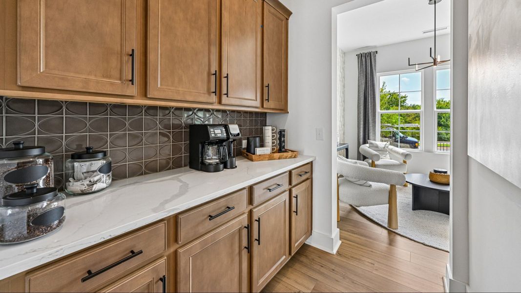 The Westport Plan by DRB Homes in Miller Farm - Butler's Pantry The Westport Plan by DRB Homes in Miller Farm - Butler's Pantry