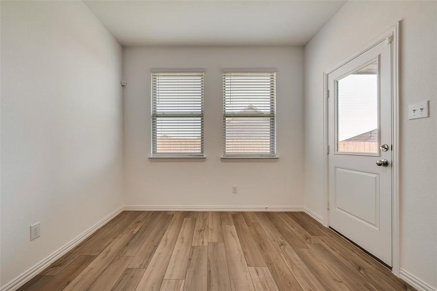 Entryway featuring light hardwood / wood-style flooring