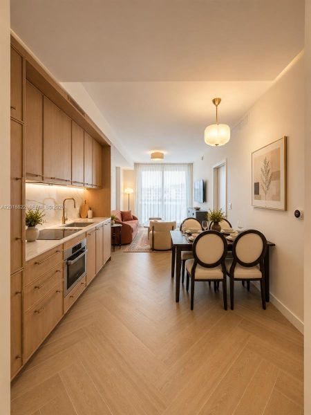 Furnished interior view inside a new home in , Miami (Image 6).