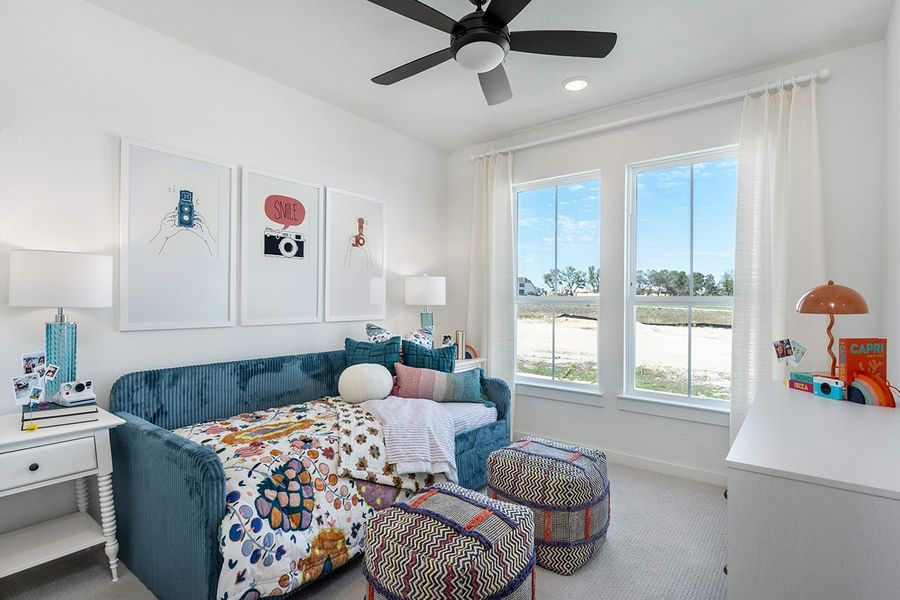 Representative furnished interior of a home built from the Linden by Tri Pointe Homes in Lagos Reserve, Manor (Image 11).
