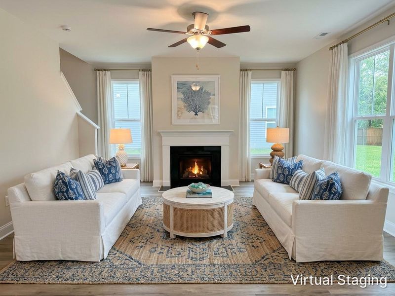 Furnished interior view inside a new home in Parkwood Estates, Leland (Image 5).