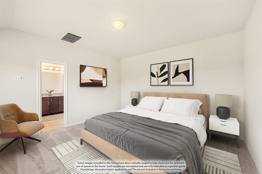 Furnished interior view inside a new home in Bear Creek Elements, Lavon (Image 13). Furnished interior view inside a new home in Bear Creek Elements, Lavon (Image 13).