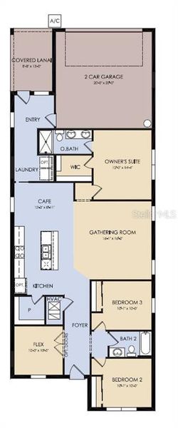 2D floor plan layout of this home in Lakehaven Estates, Clermont, FL (Image 2). 2D floor plan layout of this home in Lakehaven Estates, Clermont, FL (Image 2).