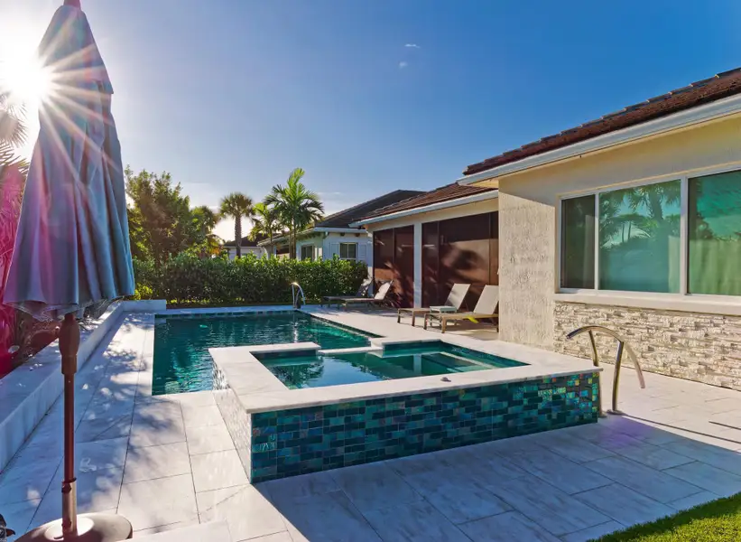 Exterior details and patio area of a home in La Terre at Avenir, Palm Beach Gardens (Image 2). Exterior details and patio area of a home in La Terre at Avenir, Palm Beach Gardens (Image 2).