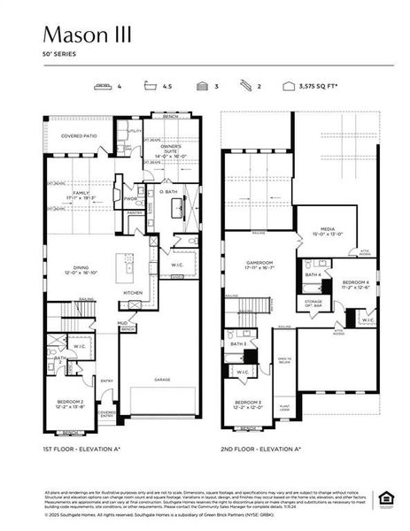 With entertaining space everywhere you look, our Mason III plan offers the perfect home for today's modern family!