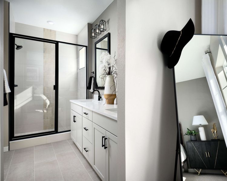 Representative furnished interior of a home built from the M by Tri Pointe Homes in Candelas Townhomes, Arvada (Image 12).
