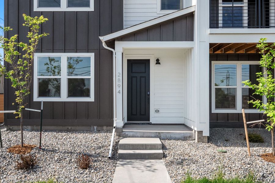 Exterior details and patio area of a home in Berkeley Villas, Denver (Image 3). Exterior details and patio area of a home in Berkeley Villas, Denver (Image 3).