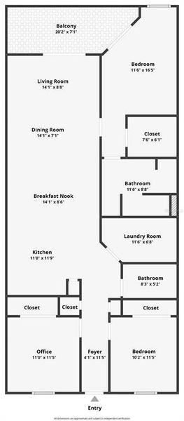 2D floor plan layout of this home in , New Smyrna Beach, FL (Image 3).