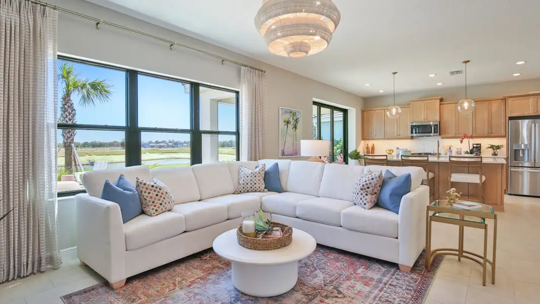 Furnished interior view inside a new home in Palm Grove, Lakewood Ranch (Image 7). Furnished interior view inside a new home in Palm Grove, Lakewood Ranch (Image 7).