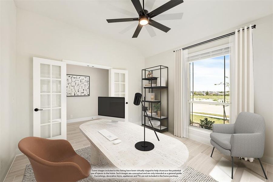 Furnished interior view inside a new home in Devonshire Classic 50-55, Forney (Image 7). Furnished interior view inside a new home in Devonshire Classic 50-55, Forney (Image 7).