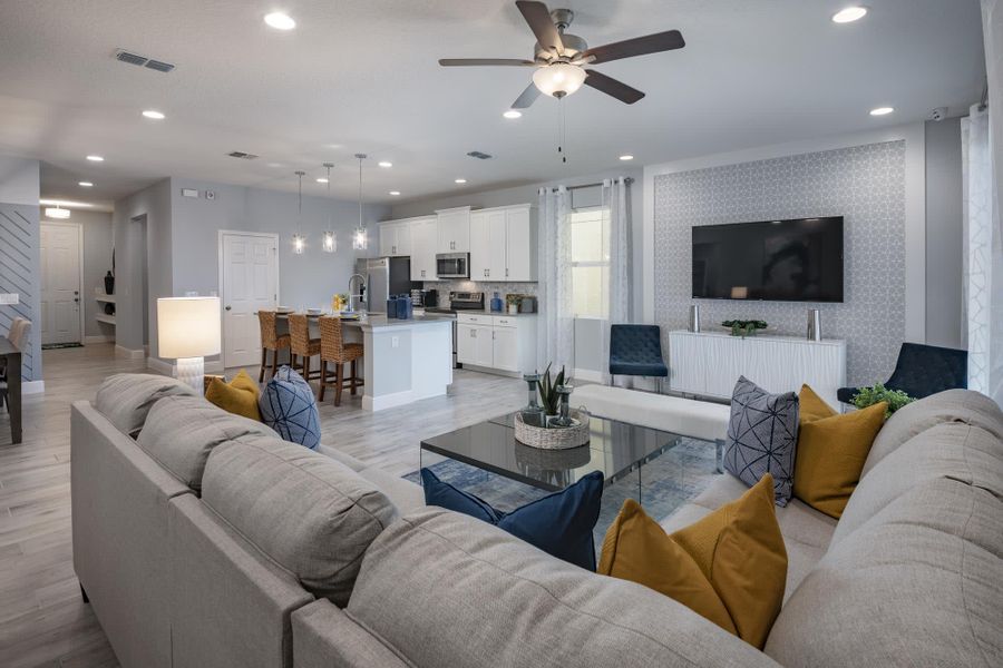 Family Room - Miles at Brack Ranch in St. Cloud, FL by Landsea Homes