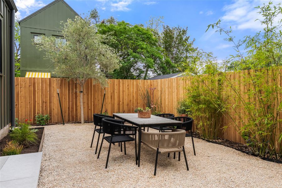 Exterior details and patio area of a home in , Austin (Image 26).