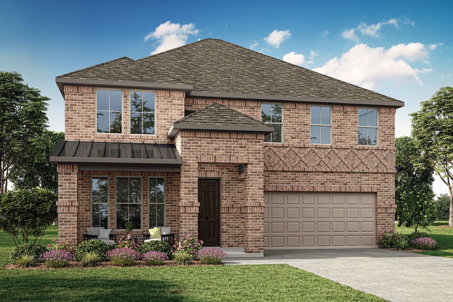 Representative exterior photo of a completed home built from the Ivy by Tri Pointe Homes in Union Park, Little Elm, TX (Image 14).