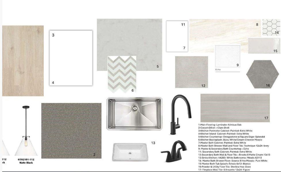 Sample of building materials used in homes in Harvest Green, Richmond (Image 4). Sample of building materials used in homes in Harvest Green, Richmond (Image 4).