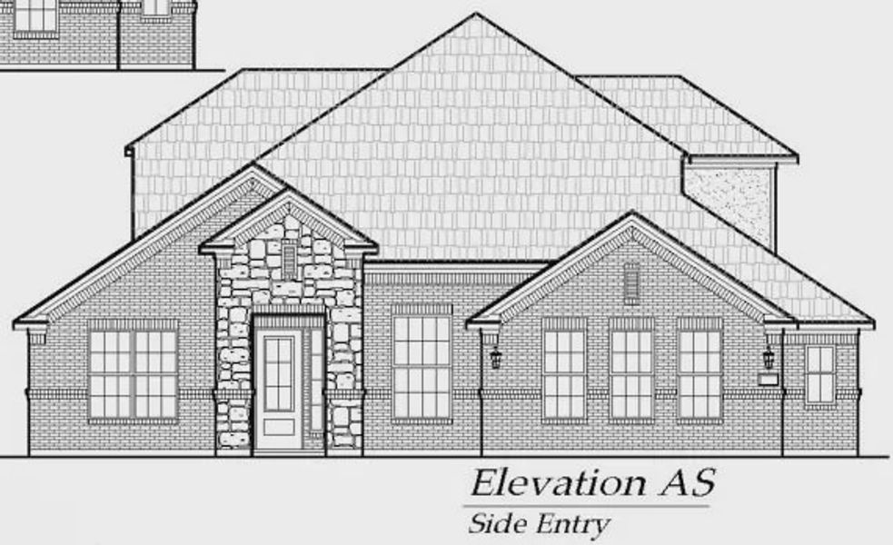 Exterior rendering of this home design in Lakeview Heights, Azle, TX (Image 11).