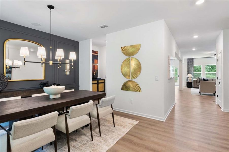 Furnished interior view inside a new home in Creekside, Dawsonville (Image 34). Furnished interior view inside a new home in Creekside, Dawsonville (Image 34).