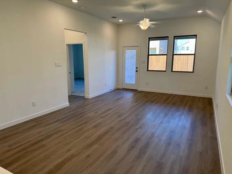 Open Living-Dining Room Construction Progress Open Living-Dining Room Construction Progress