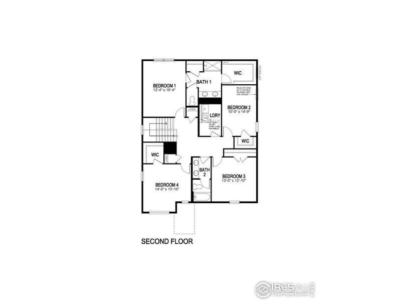 2D floor plan layout of this home in Brighton Crossing, Brighton, CO (Image 3).