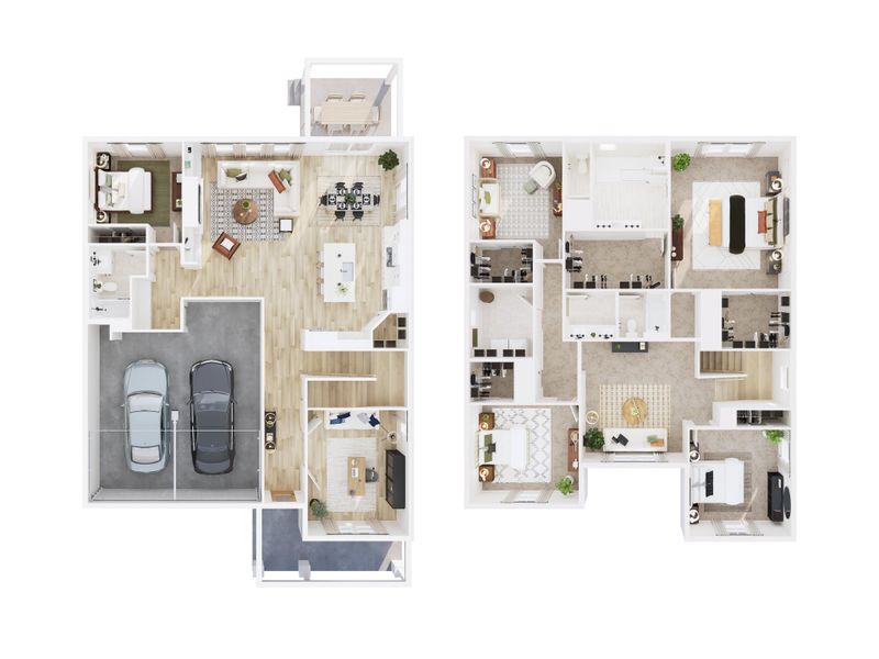 2D floor plan layout for the Clearwater by Meritage Homes in Station Hill - Estate Series, Franklin, TN (Image 3).