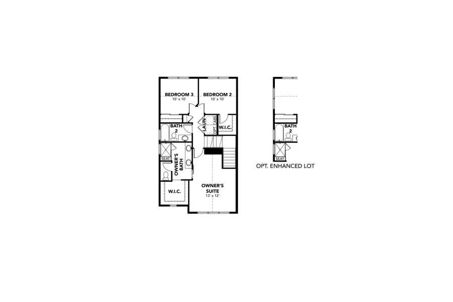 2D floor plan layout of this home in Westerly - Townhomes, Erie, CO (Image 4).