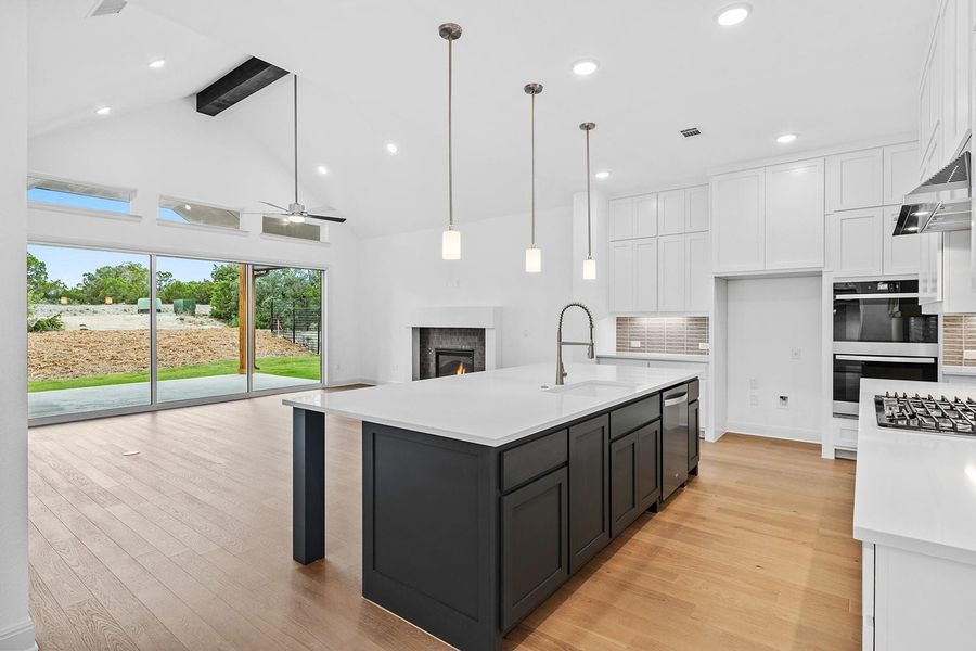 Furnished interior view inside a new home in The Hollows Canyon - 60', Lago Vista (Image 9).