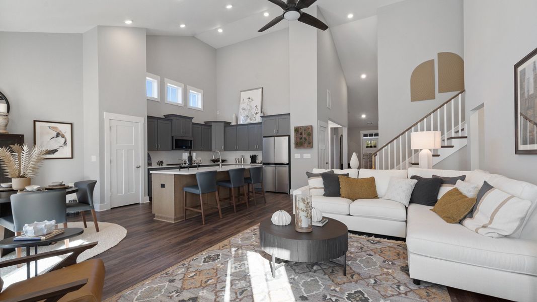 Representative furnished interior of a home built from the Cooper 3 by DRB Homes in Foxbank, Gray Court (Image 6). Representative furnished interior of a home built from the Cooper 3 by DRB Homes in Foxbank, Gray Court (Image 6).