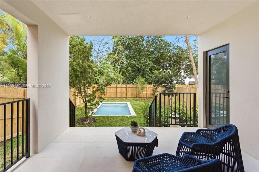 Exterior details and patio area of a home in , Miami (Image 30). Exterior details and patio area of a home in , Miami (Image 30).
