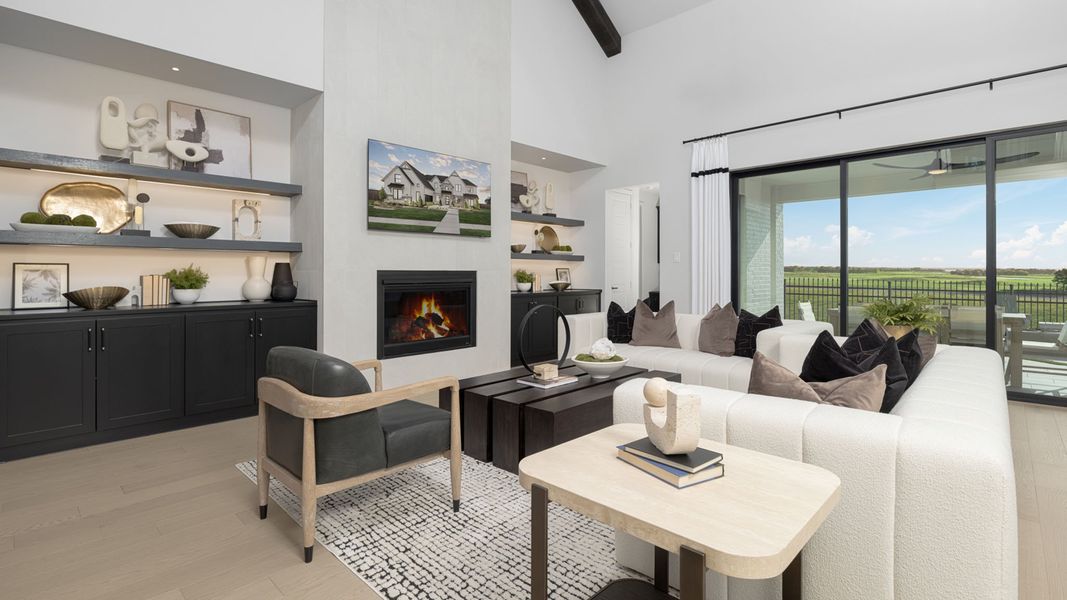 Representative furnished interior of a home built from the 4336W by Perry Homes in Lakewood Village 70'/90', Lakewood Village (Image 6).