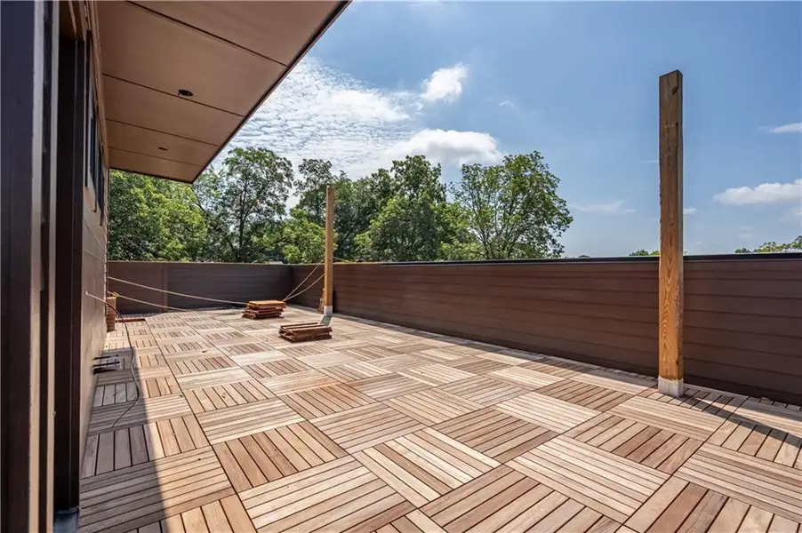 Exterior details and patio area of a home in , Atlanta (Image 1). Exterior details and patio area of a home in , Atlanta (Image 1).