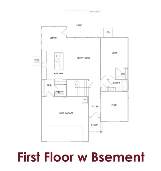 2D floor plan layout for the Cascade                                                                Primary Suite on Main by Chafin Communities in Pinecrest Ridge, Dacula, GA (Image 4).
