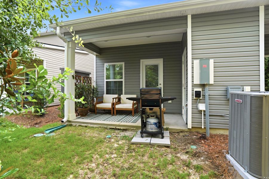 Exterior details and patio area of a home in , Wando (Image 4). Exterior details and patio area of a home in , Wando (Image 4).