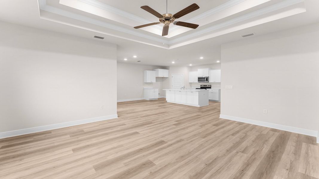 Representative unfurnished interior of a home built from the The Rhett by D.R. Horton in Hodges Bayou Plantation, Panama City (Image 28).