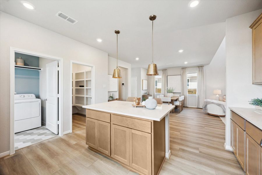Representative furnished interior of a home built from the Jefferson (T) by Autograph Homes in Aldeana, Bonney (Image 5).