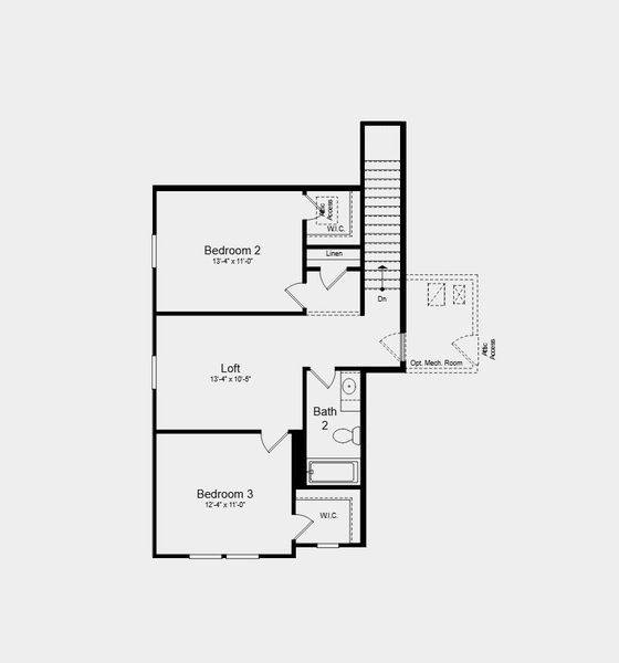 2D floor plan layout for the Norcross by Taylor Morrison in Weatherfield, Buford, GA (Image 5).