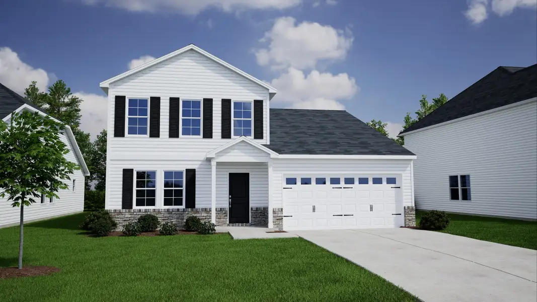 Representative exterior photo of a completed home built from the Pickens - Genesis Value Collection by Mungo Homes in Fairfield Place East and West, Chesnee, SC (Image 12).