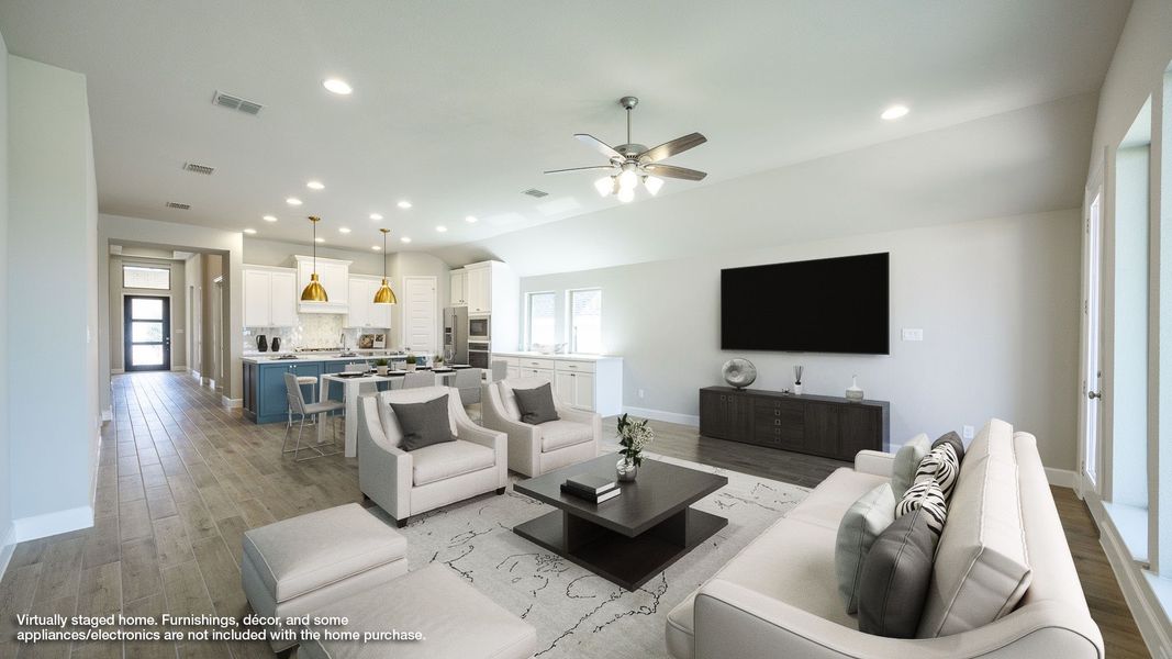 Furnished interior view inside a new home in Eldorado At Santa Rita Ranch 50', Liberty Hill (Image 4).