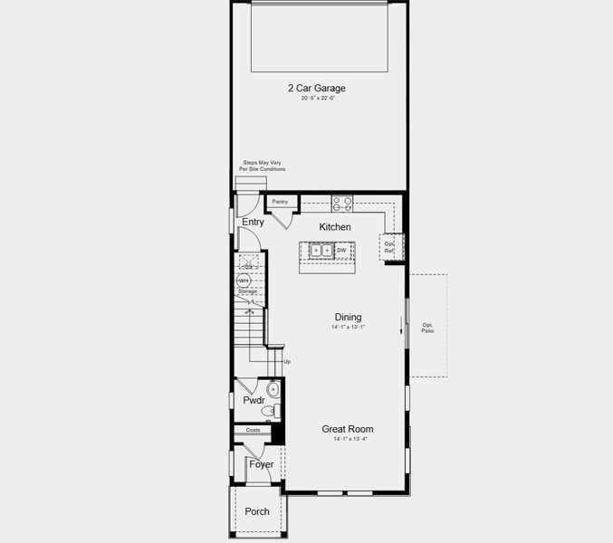 2D floor plan layout for the Aurora by Taylor Morrison in Sky Ranch, Aurora, CO (Image 3).