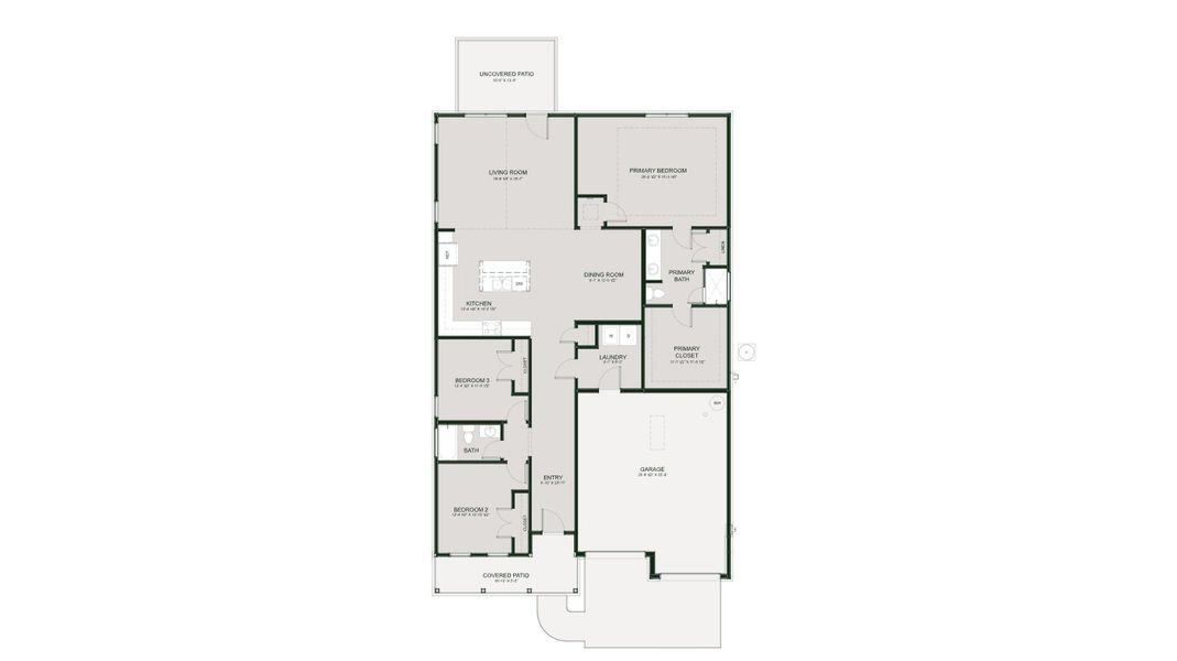 2D floor plan layout for the The Beckham by Greentech Homes LLC in The Thicket at Sedman Hills, Hixson, TN (Image 3). 2D floor plan layout for the The Beckham by Greentech Homes LLC in The Thicket at Sedman Hills, Hixson, TN (Image 3).