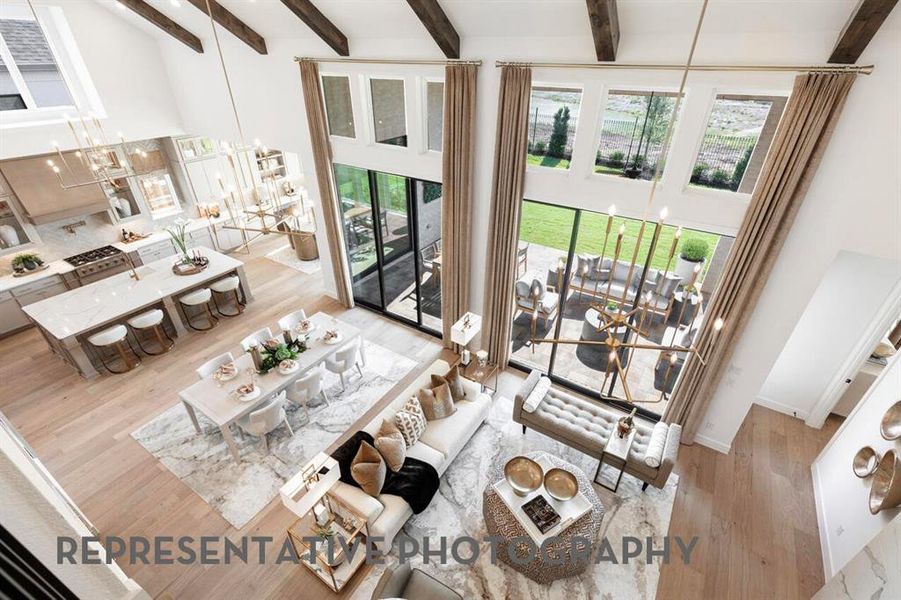 Furnished interior view inside a new home in Star Trail, Prosper (Image 22).