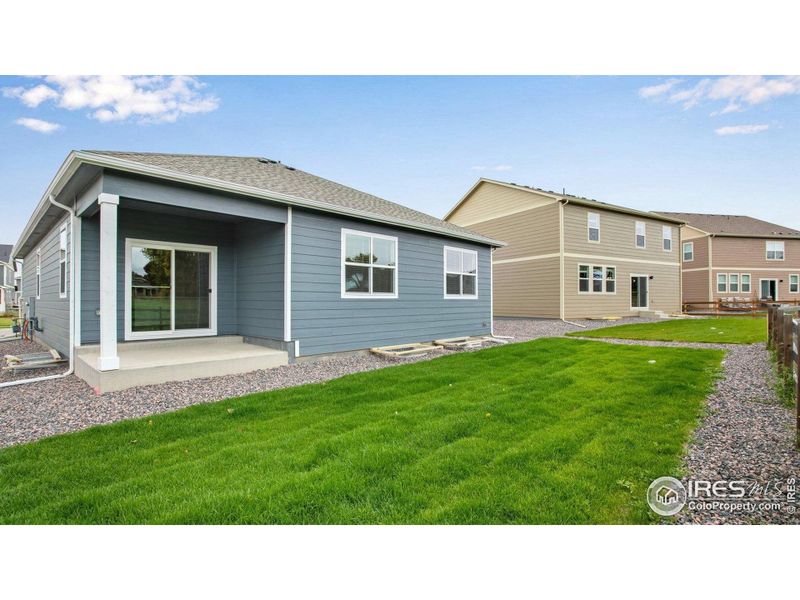 Exterior details and patio area of a home in Hansen Farm, Fort Collins (Image 27).
